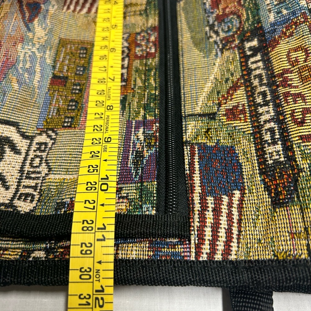 Route 66 Tapestry Travel-Tote Bag colorful W Handles Pockets Zipper - Picture 7 of 7